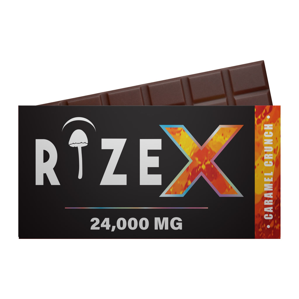 RiZE-X Caramel Crunch mushroom chocolate bar, 24,000 mg, single