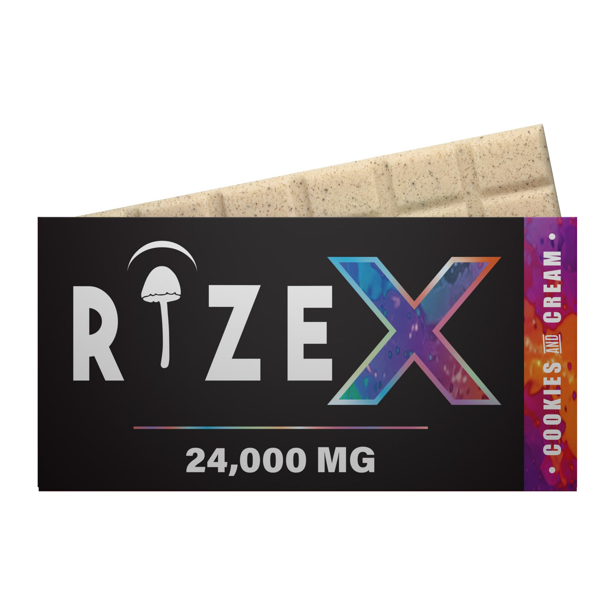 RiZE-X Cookies & Cream mushroom chocolate bar, 24,000 mg, single