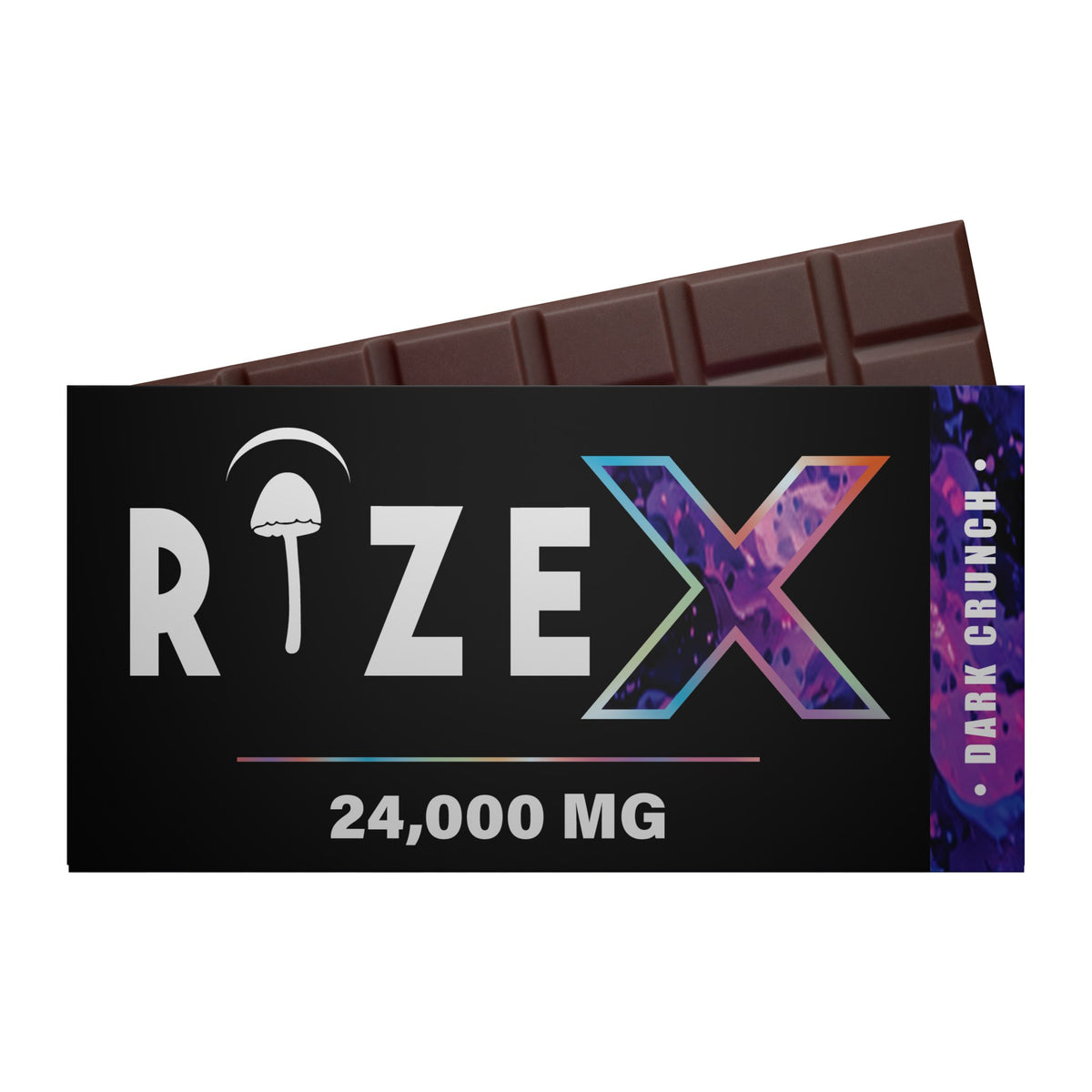 RiZE-X Dark Crunch mushroom chocolate bar, 24,000 mg, single