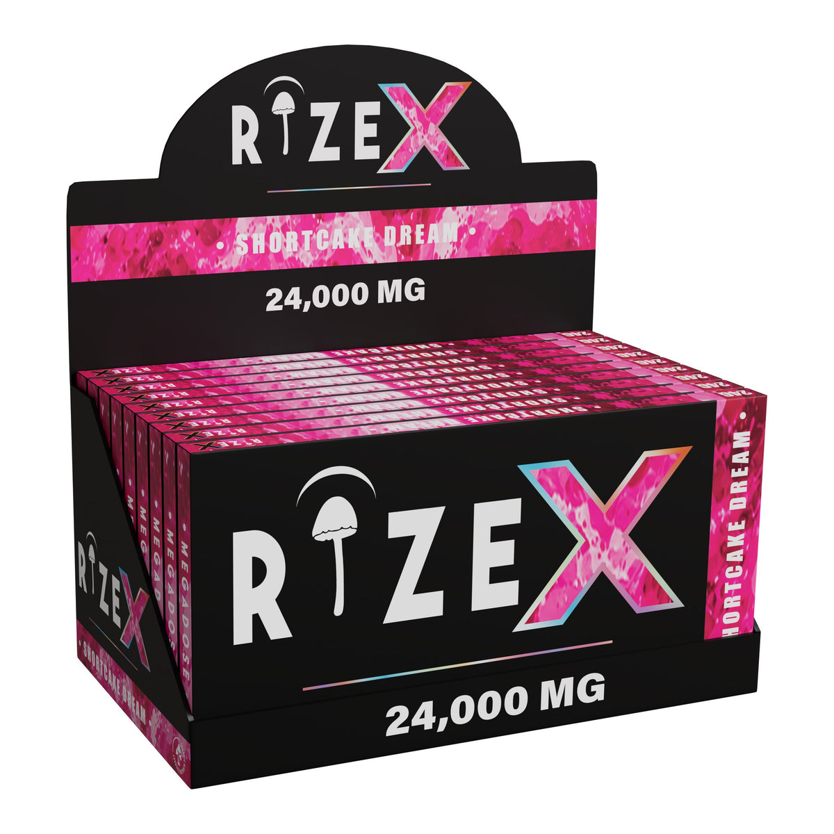 RiZE-X Shortcake Dream mushroom chocolate, display box of 10 bars